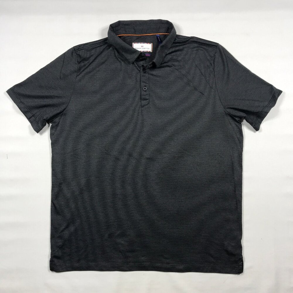 Modern Ambition Polo Mens Large Gray Striated Delightfully Technical Golf Shirt